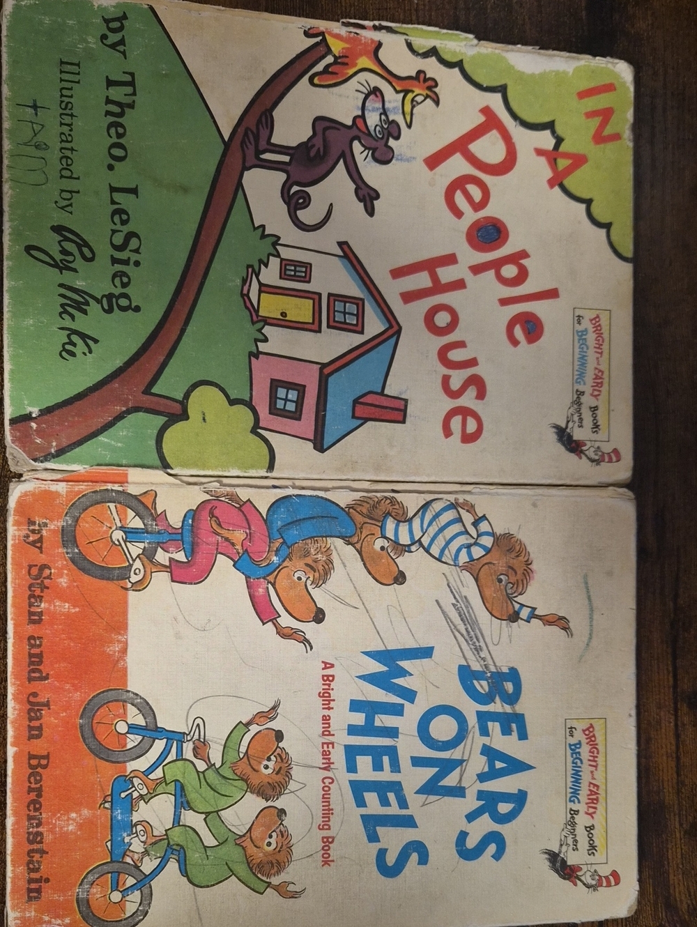Dr. Seuss Beginner Books - People House 1972, & Bears on Wheels 1969